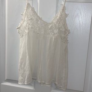 White floral tank top